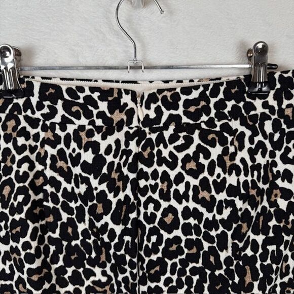 J. Crew The Pencil Skirt in Leopard Print Cream, black, brown, Knee Size 00 - Picture 3 of 9